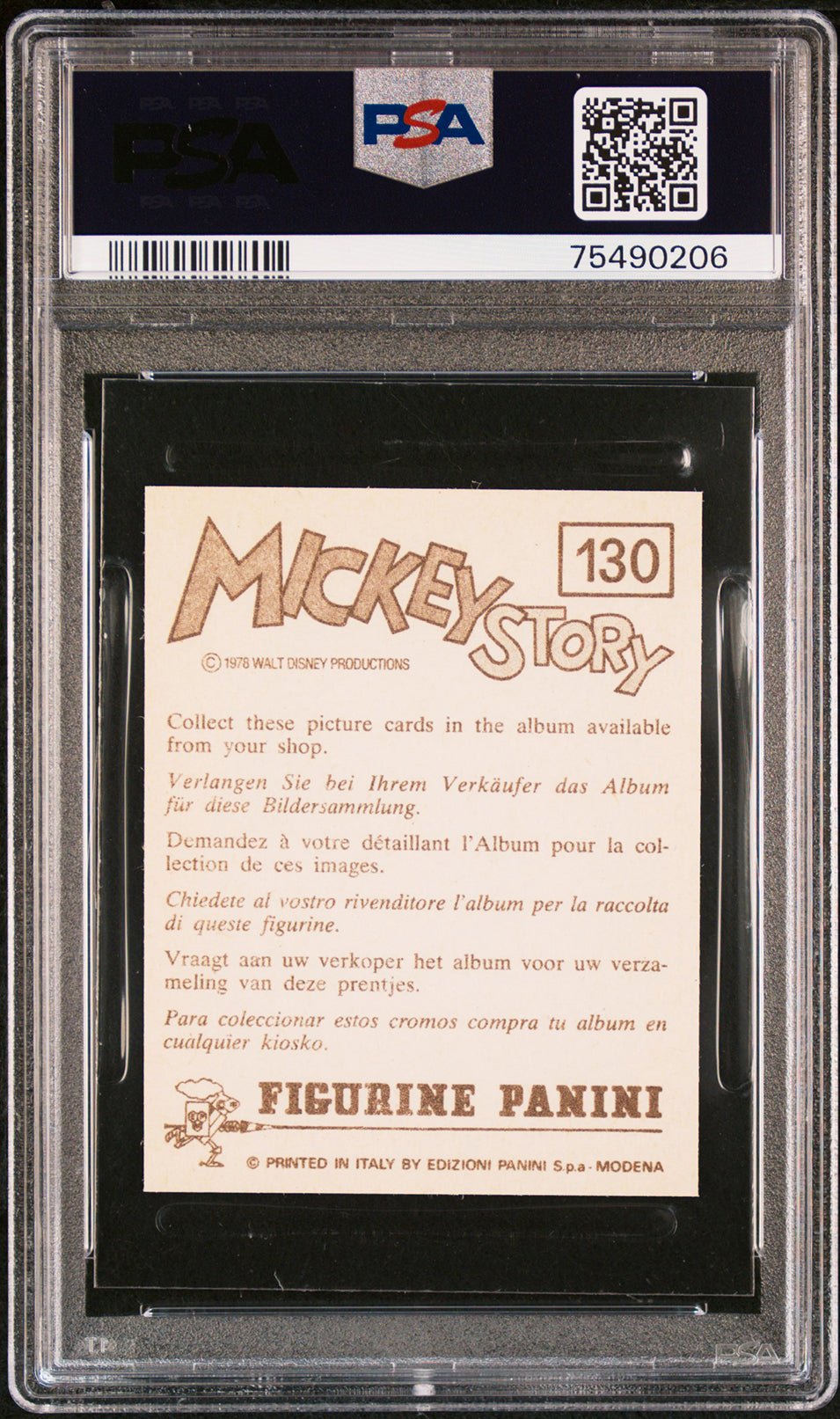 GOOFY PSA 8 1978 Panini Mickey Story Sticker #130 Disney Base Graded Cards - Hobby Gems