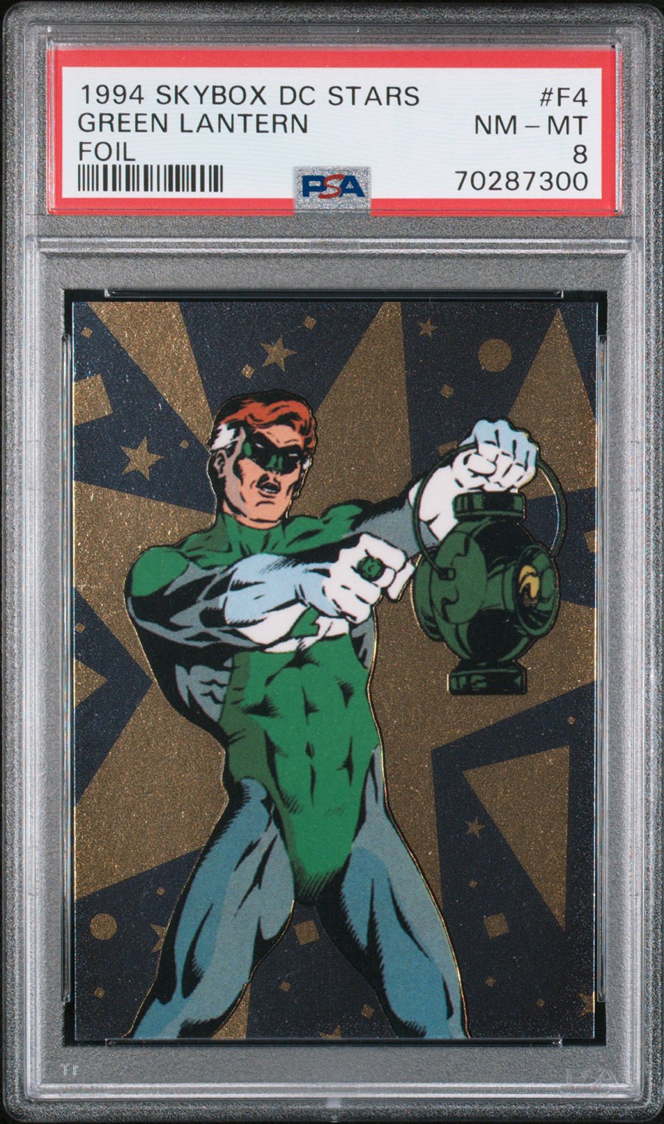 GREEN LANTERN PSA 8 1994 Skybox DC Stars Foil #F4 DC Comics Graded Cards Insert - Hobby Gems