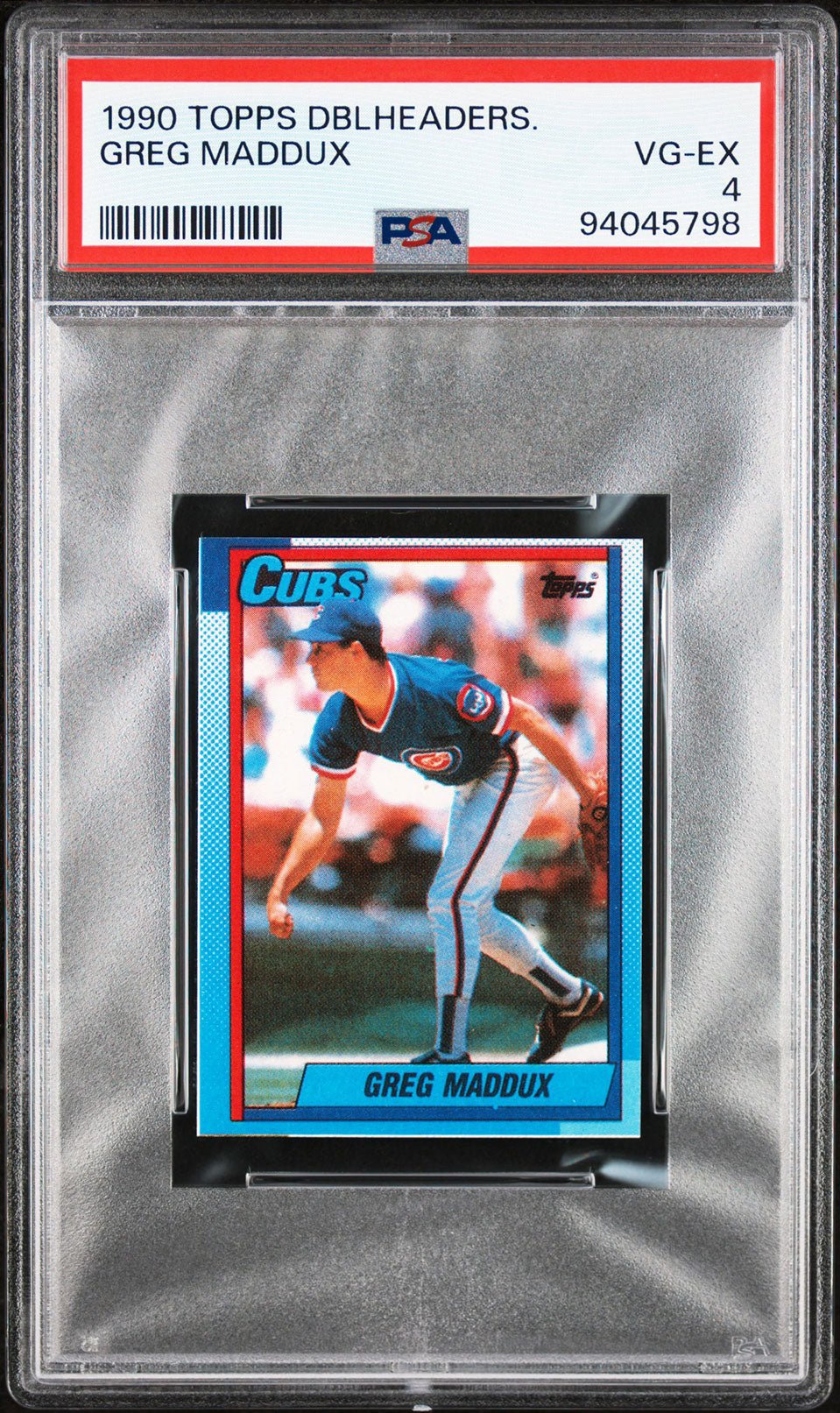 GREG MADDUX PSA 4 1990 Topps Doubleheaders Baseball Base Graded Cards - Hobby Gems