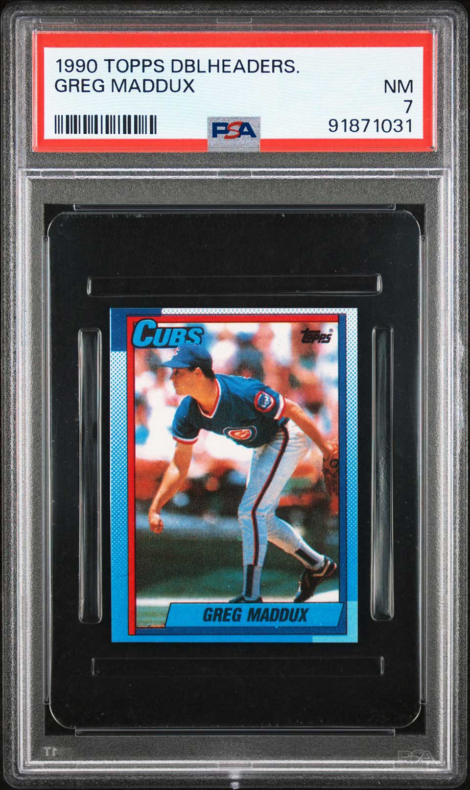 GREG MADDUX PSA 7 1990 Topps Doubleheaders Baseball Base Graded Cards - Hobby Gems