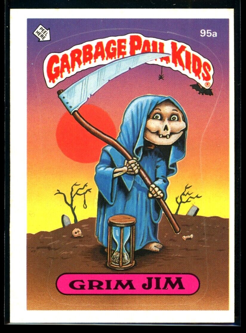 GRIM JIM 1986 Garbage Pail Kids Series 3 #95a No Copyright NM C2 Garbage Pail Kids Base - Hobby Gems