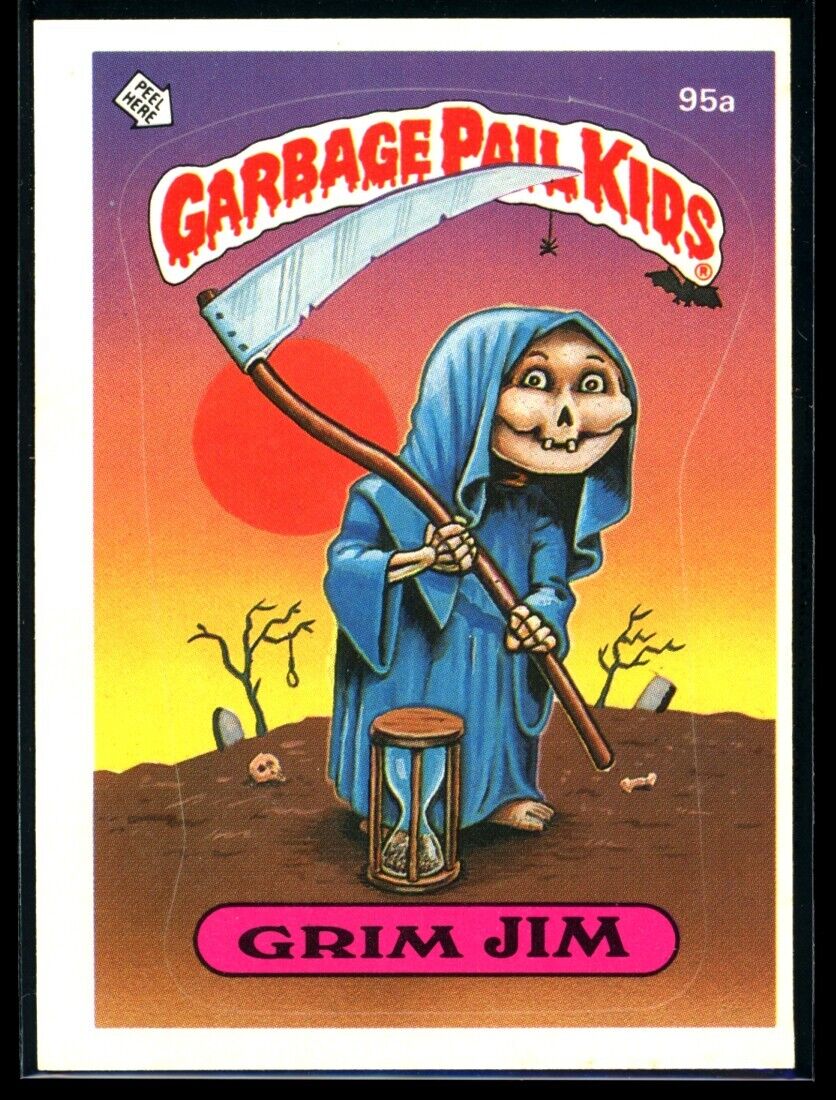 GRIM JIM 1986 Garbage Pail Kids Series 3 #95a No Copyright NM C3 Garbage Pail Kids Base - Hobby Gems