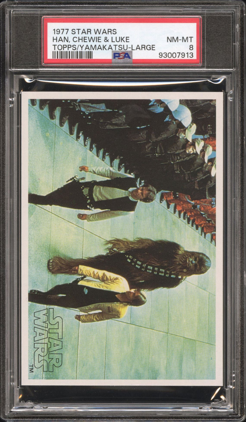 HAN CHEWIE LUKE PSA 8 1977 Star Wars Topps Yamakatsu Large C3 Star Wars Base Graded Cards - Hobby Gems