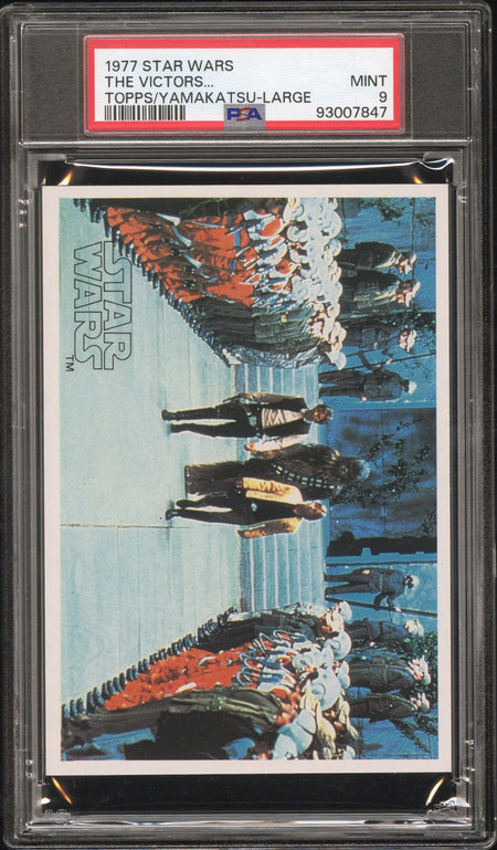 HAN LUKE CHEWBACCA PSA 9 1977 Topps Yamakatsu Star Wars Large the Victors...C3 Star Wars Base Graded Cards - Hobby Gems