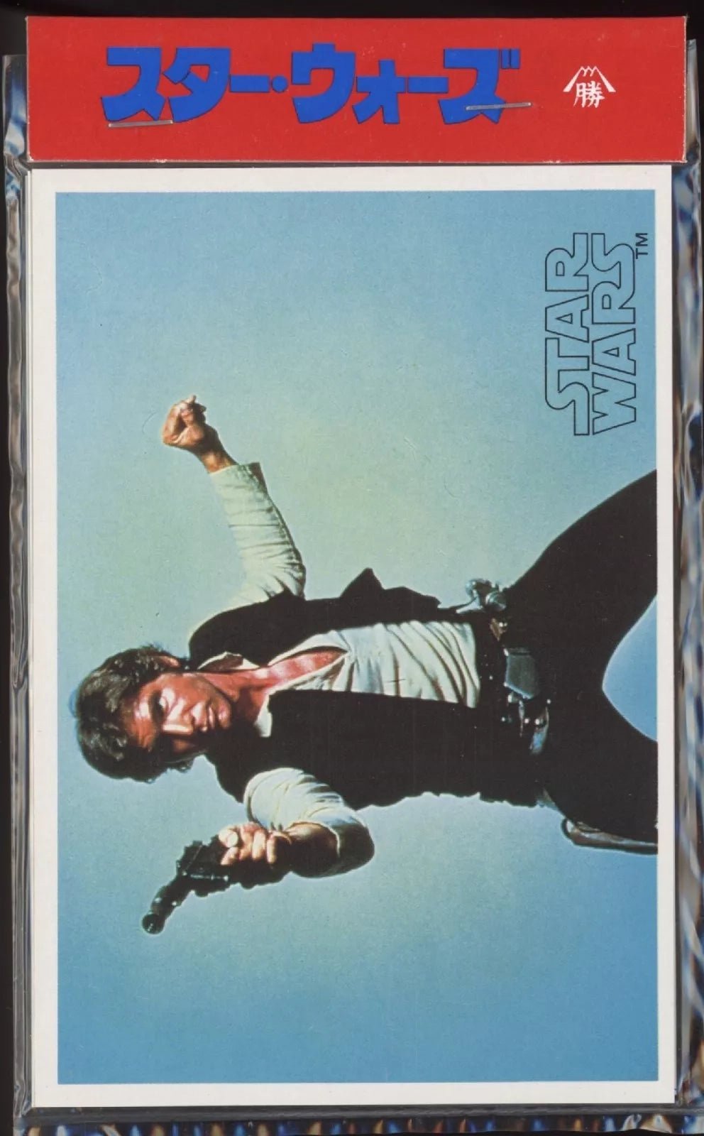 HAN SOLO 1977 Star Wars Japan Topps Yamakatsu Large Sealed Pack of 4 Cards Star Wars Sealed Pack - Hobby Gems
