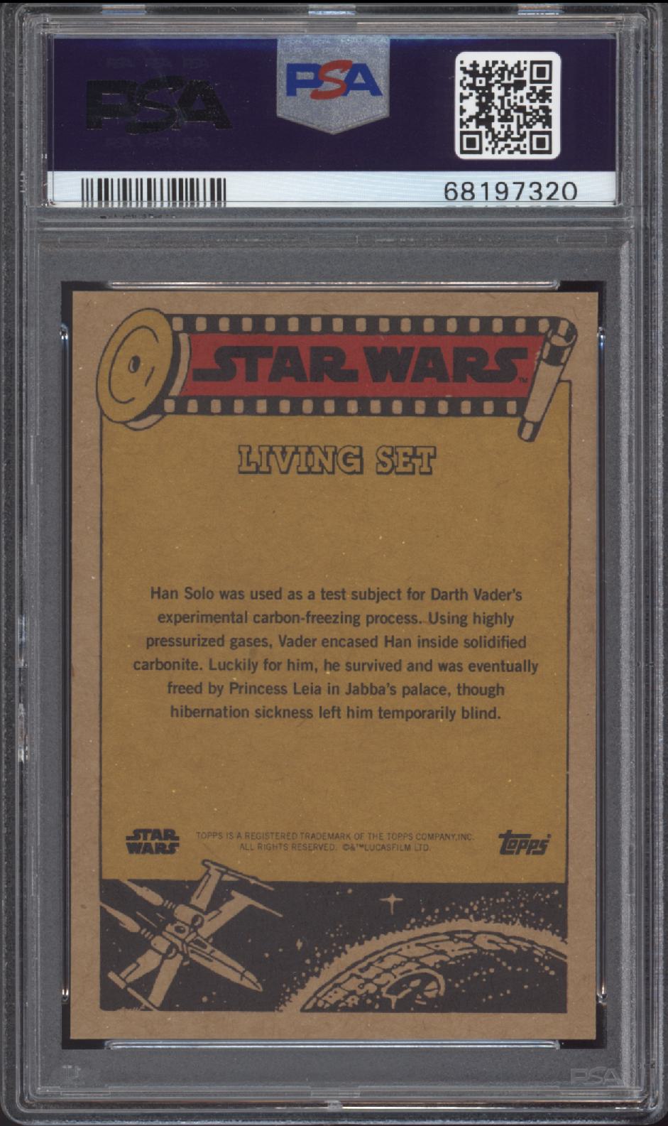 HAN SOLO CARBONITE PSA 10 2022 Topps Star Wars Living #297 Star Wars Base Graded Cards - Hobby Gems