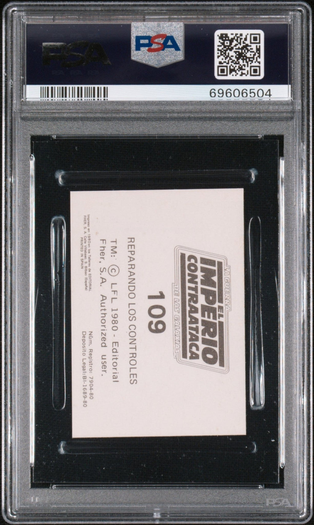 HAN SOLO CHEWBACCA PSA 8 1980 Star Wars Fher Reparando los Controles #109 Star Wars Base Graded Cards - Hobby Gems