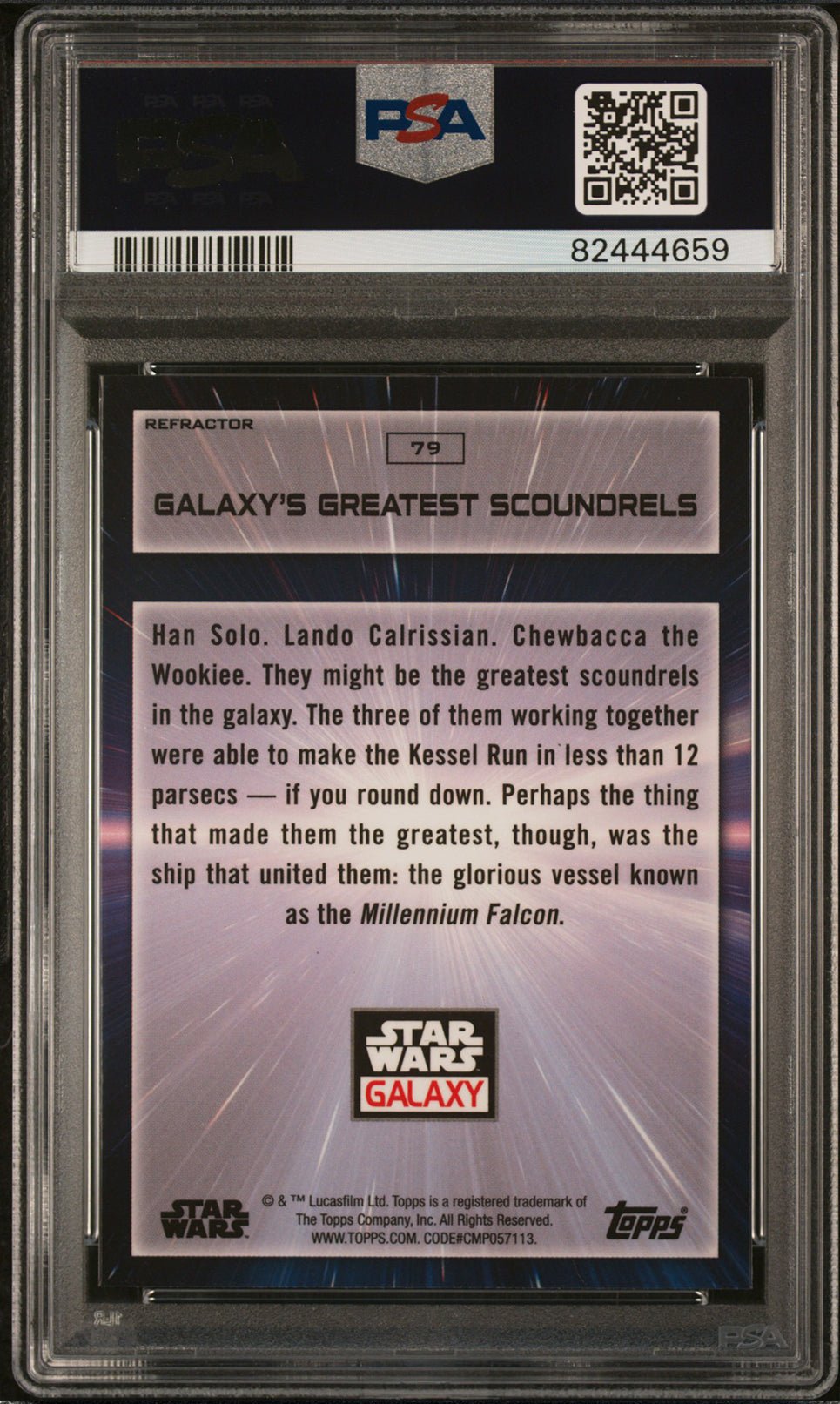 HAN SOLO LANDO CALRISSIAN PSA 8 2022 Topps Chrome Star Wars Galaxy Refractor #79 Star Wars Graded Cards Parallel - Hobby Gems