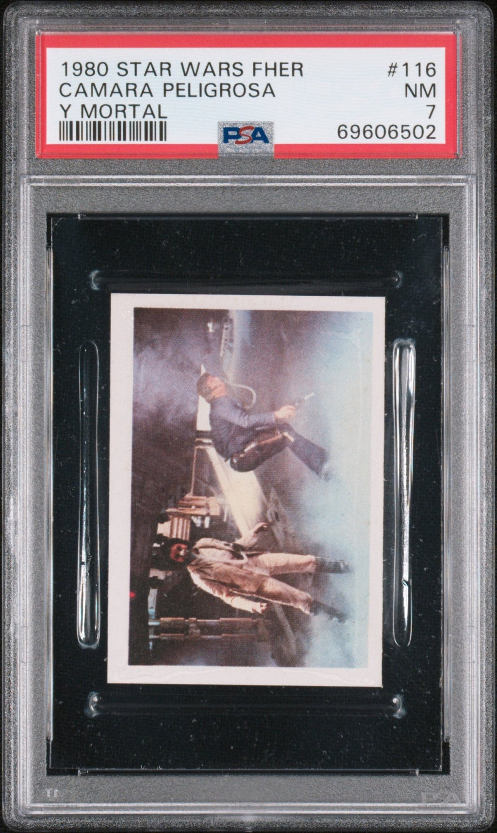 HAN SOLO PRINCESS LEIA PSA 7 1980 Star Wars Fher Camara Peligrosa Y Mortal #116 Star Wars Base Graded Cards - Hobby Gems