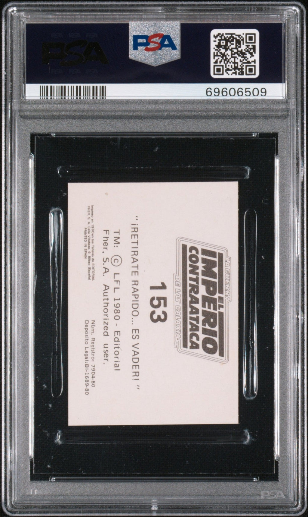 HAN SOLO PRINCESS LEIA PSA 7 1980 Star Wars Fher 