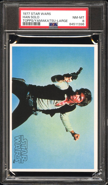 HAN SOLO PSA 8 1977 Star Wars Topps Yamakatsu Large Star Wars Base Graded Cards - Hobby Gems