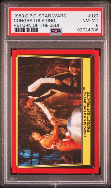 HAN SOLO PSA 8 1983 O - Pee - Chee OPC Star Wars Return of the Jedi #127 Star Wars Base Graded Cards - Hobby Gems