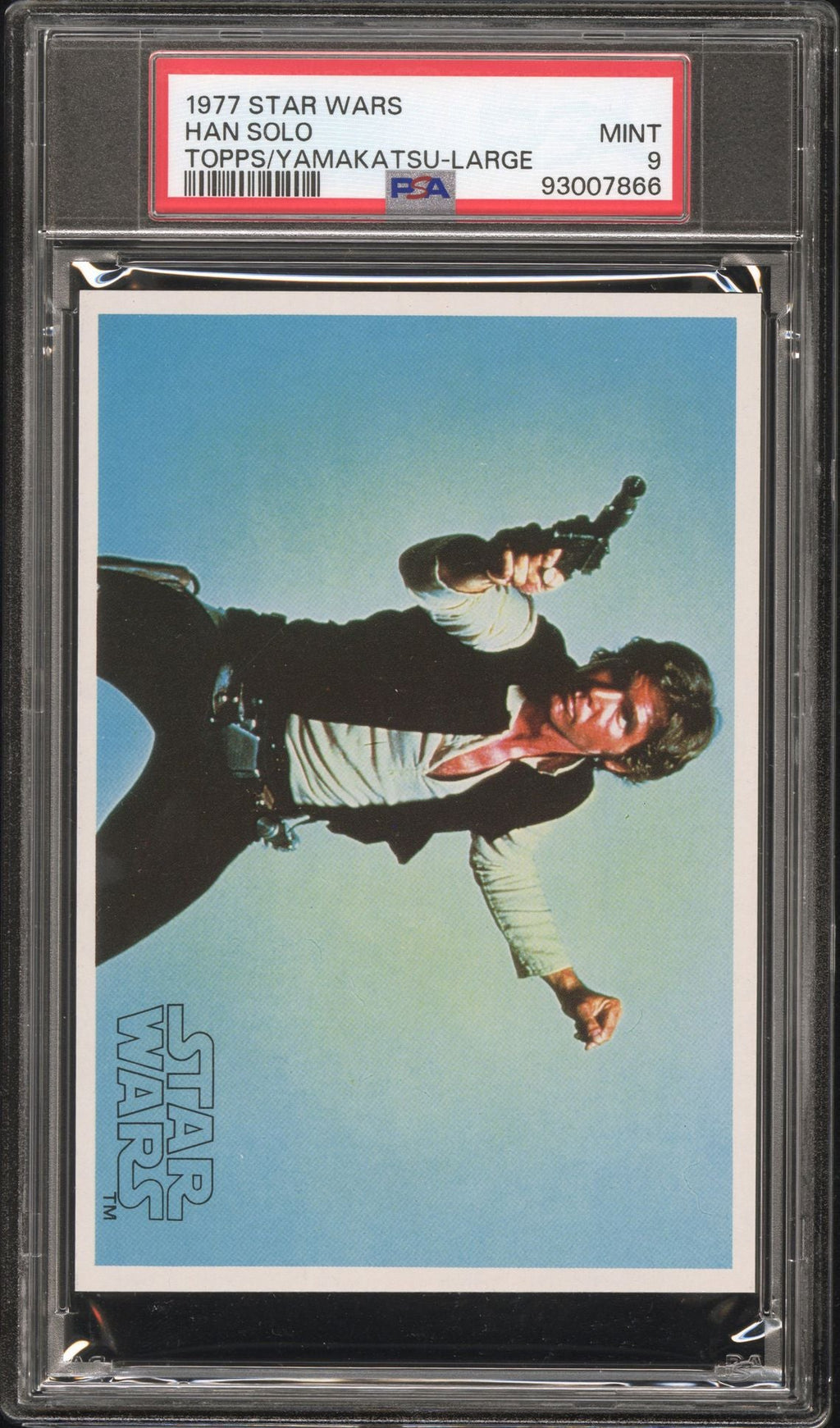 HAN SOLO PSA 9 1977 Star Wars Topps Yamakatsu Large C1 Star Wars Base Graded Cards - Hobby Gems