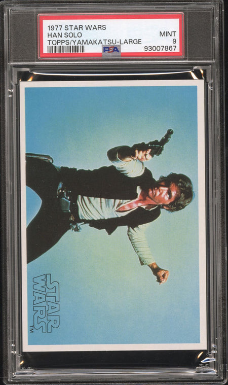 HAN SOLO PSA 9 1977 Star Wars Topps Yamakatsu Large C2 Star Wars Base Graded Cards - Hobby Gems