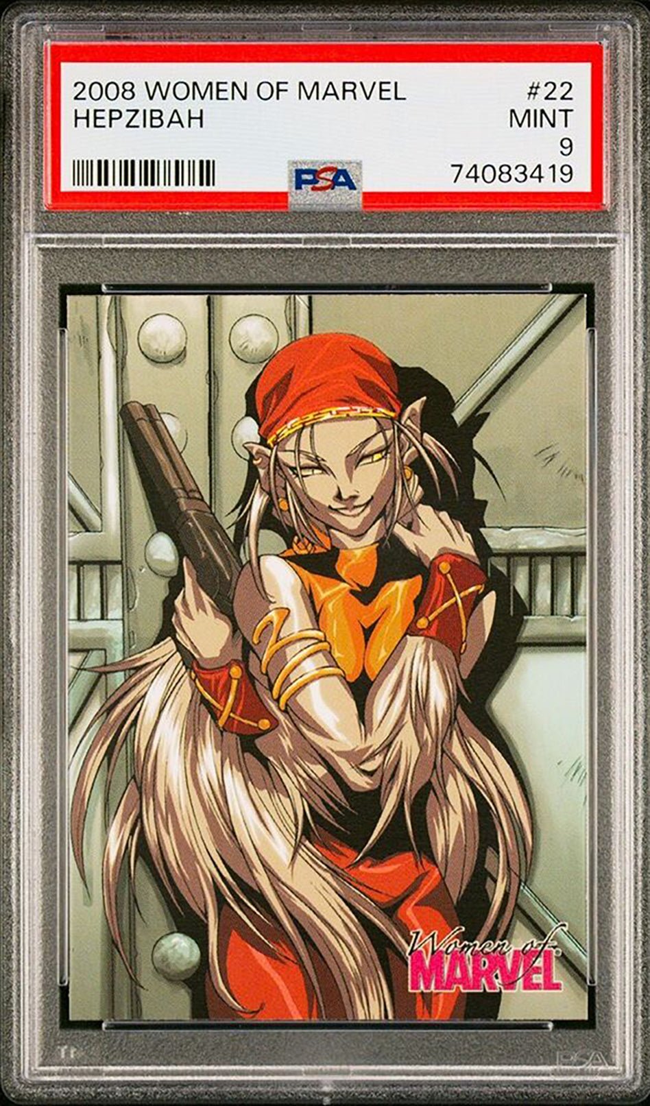 HEPZIBAH PSA 9 2008 Rittenhouse Archives Women of Marvel #22 Marvel Base Graded Cards - Hobby Gems