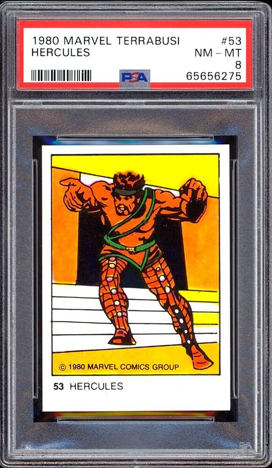 HERCULES PSA 8 1980 Marvel Terrabusi #53 Marvel Base Graded Cards - Hobby Gems