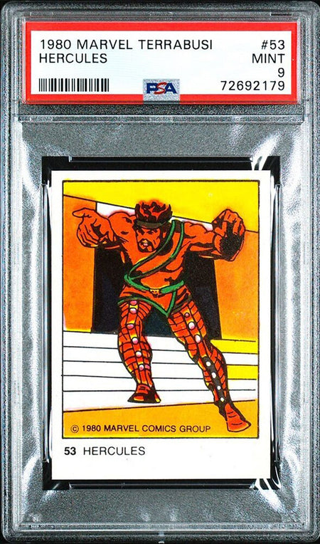 HERCULES PSA 9 1980 Terrabusi Marvel Super Heroes #53 Marvel Base Graded Cards - Hobby Gems