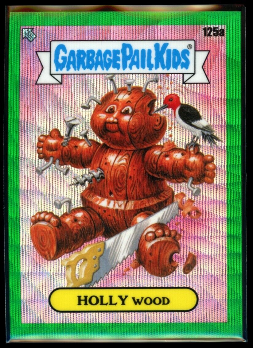 HOLLY WOOD 2021 Topps Chrome Green Wave Refractor 190/299 Garbage Pail Kids #125 Garbage Pail Kids Parallel - Hobby Gems
