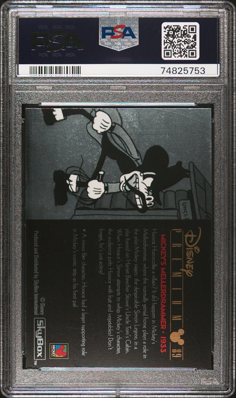 HORACE HORSECOLLAR PSA 10 1995 Skybox Disney Premium Silver Screen #89 Disney Graded Cards Insert - Hobby Gems