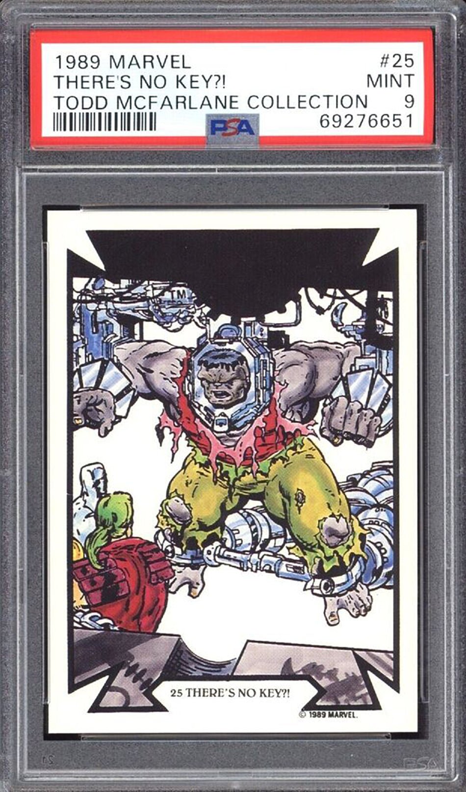 HULK PSA 9 1989 Marvel Todd McFarlane Collection There's No Key?! #25 Marvel Base Graded Cards - Hobby Gems