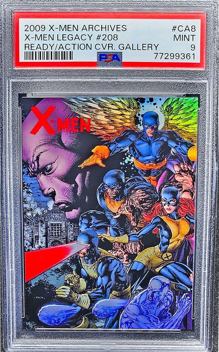 ICE MAN CYCLOPS PSA 9 2009 X-Men Archives Ready for Action Cover Gallery #CA8 Marvel Graded Cards Insert - Hobby Gems