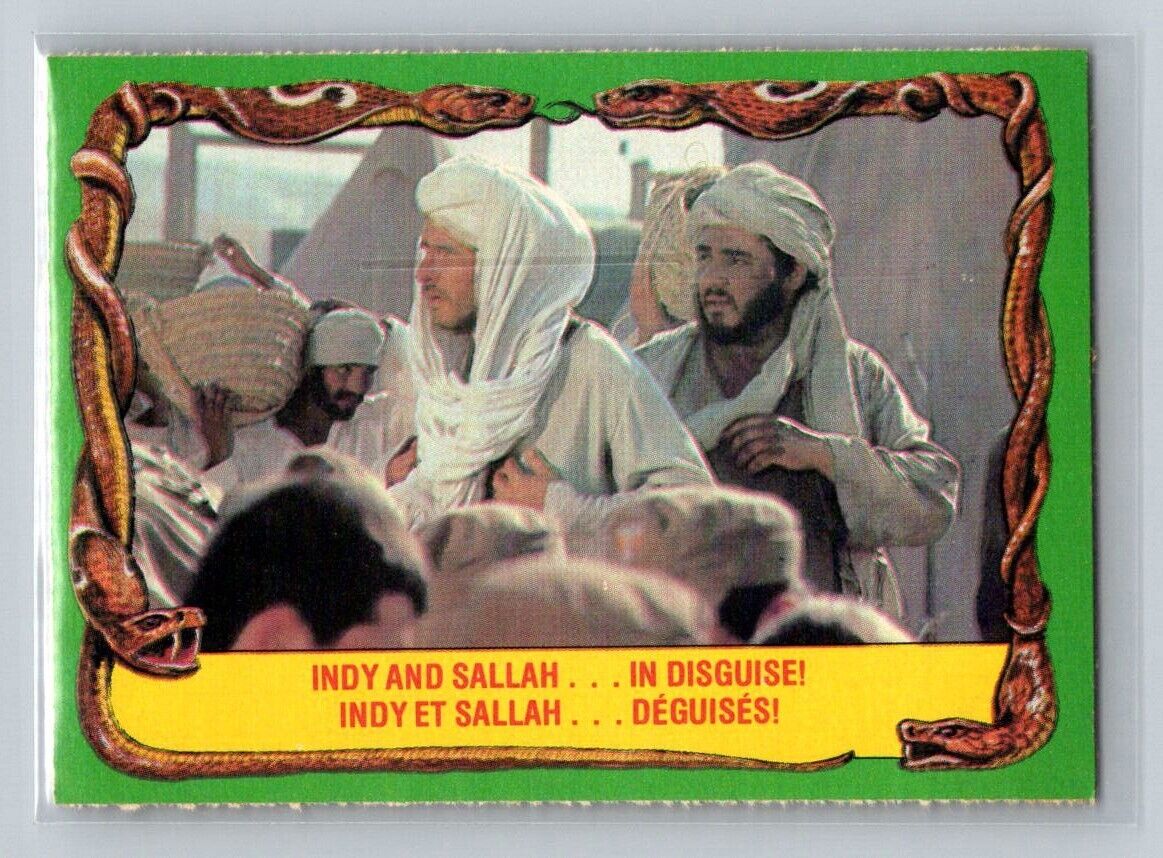 INDY AND SALLAH ... IN DISGUISE! 1981 O-Pee-Chee Raiders of the Lost Ark #44 Raiders of the Lost Ark Base - Hobby Gems