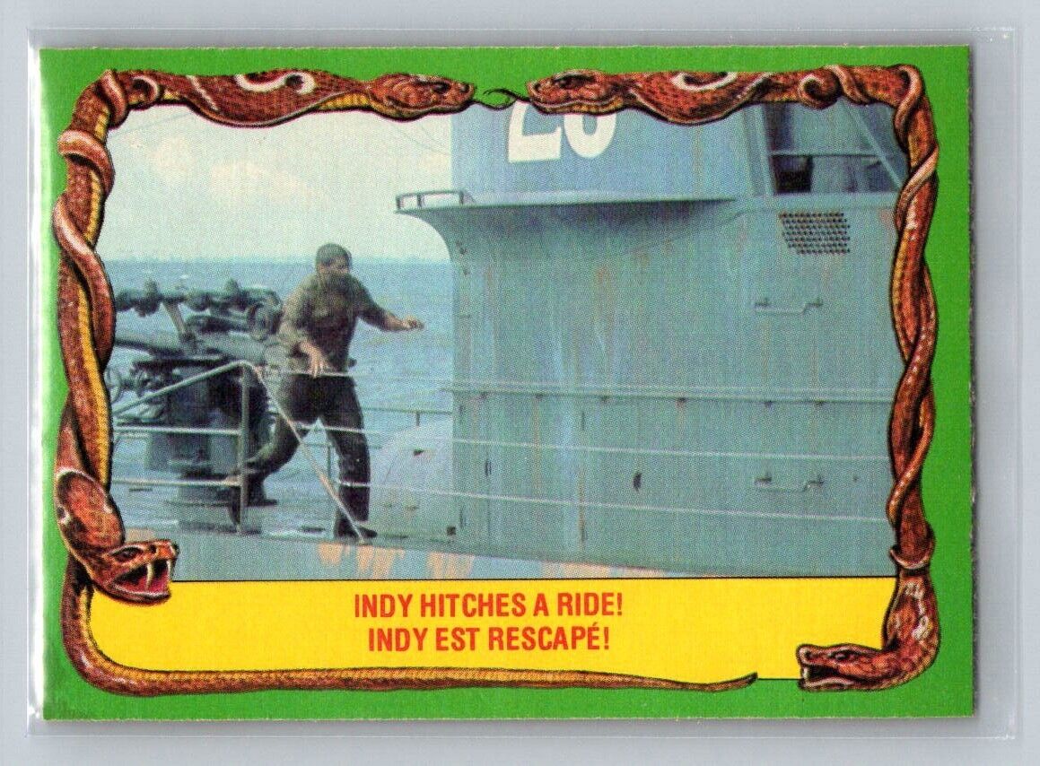 INDY HITCHES A RIDE! 1981 O-Pee-Chee Raiders of the Lost Ark #73 Raiders of the Lost Ark Base - Hobby Gems