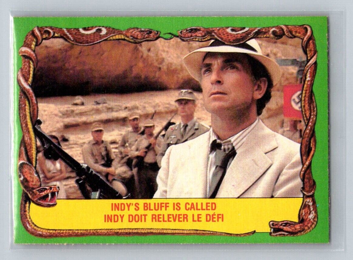 INDY'S BLUFF IS CALLED 1981 O-Pee-Chee Raiders of the Lost Ark #79 Raiders of the Lost Ark Base - Hobby Gems
