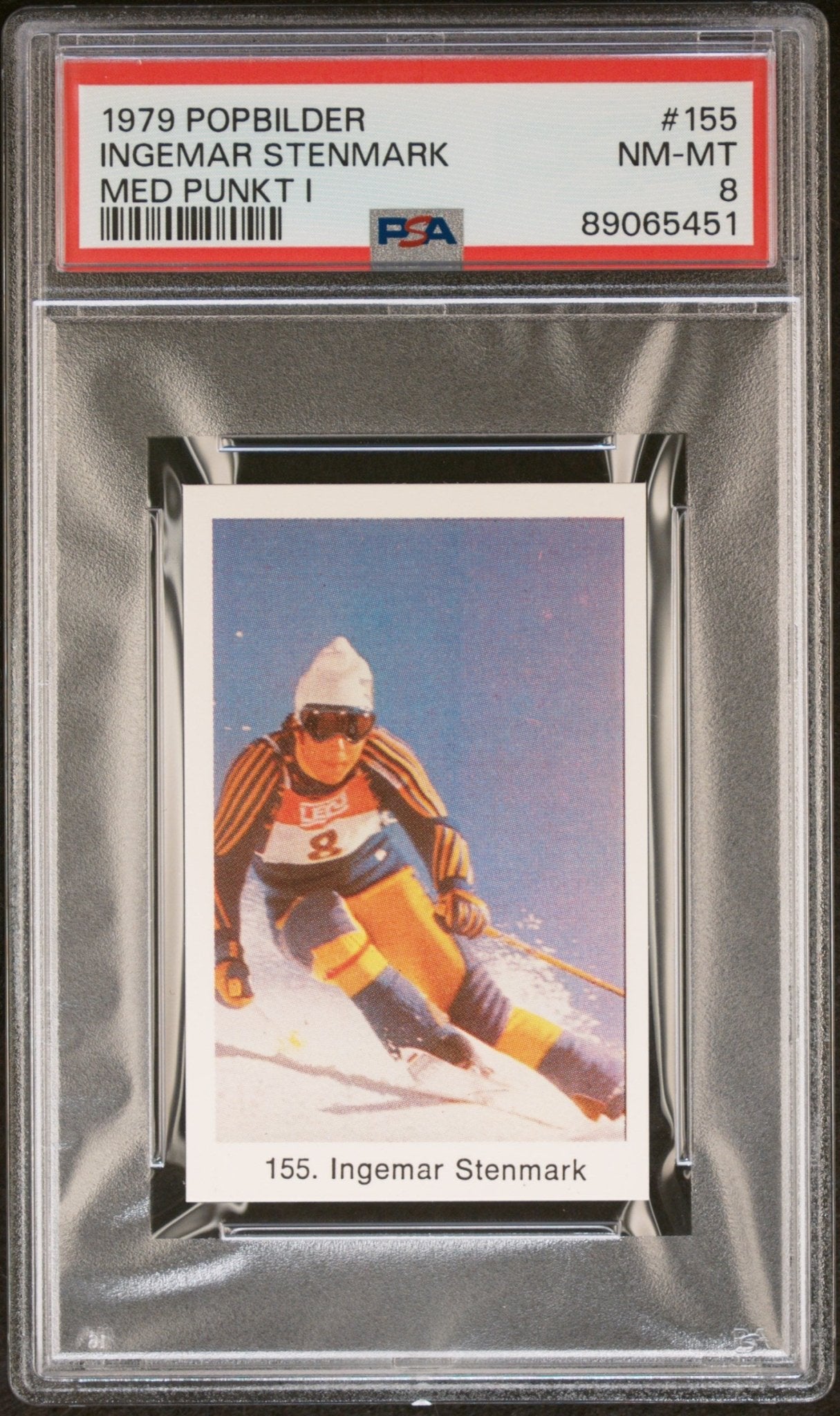INGEMAR STENMARK PSA 8 1979 Popbilder Med Punkt IV Olympics Ski Racer #155 Misc - Sports Base Graded Cards - Hobby Gems