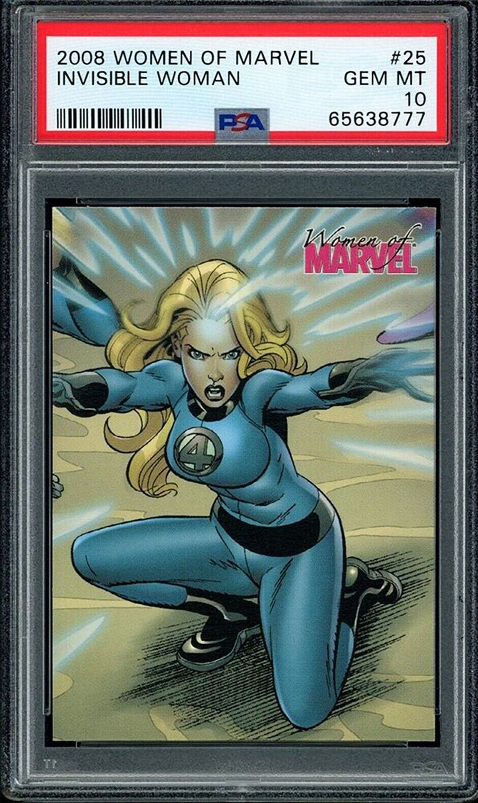 INVISIBLE WOMAN PSA 10 2008 Rittenhouse Women of Marvel #25 C2 Marvel Base Graded Cards - Hobby Gems