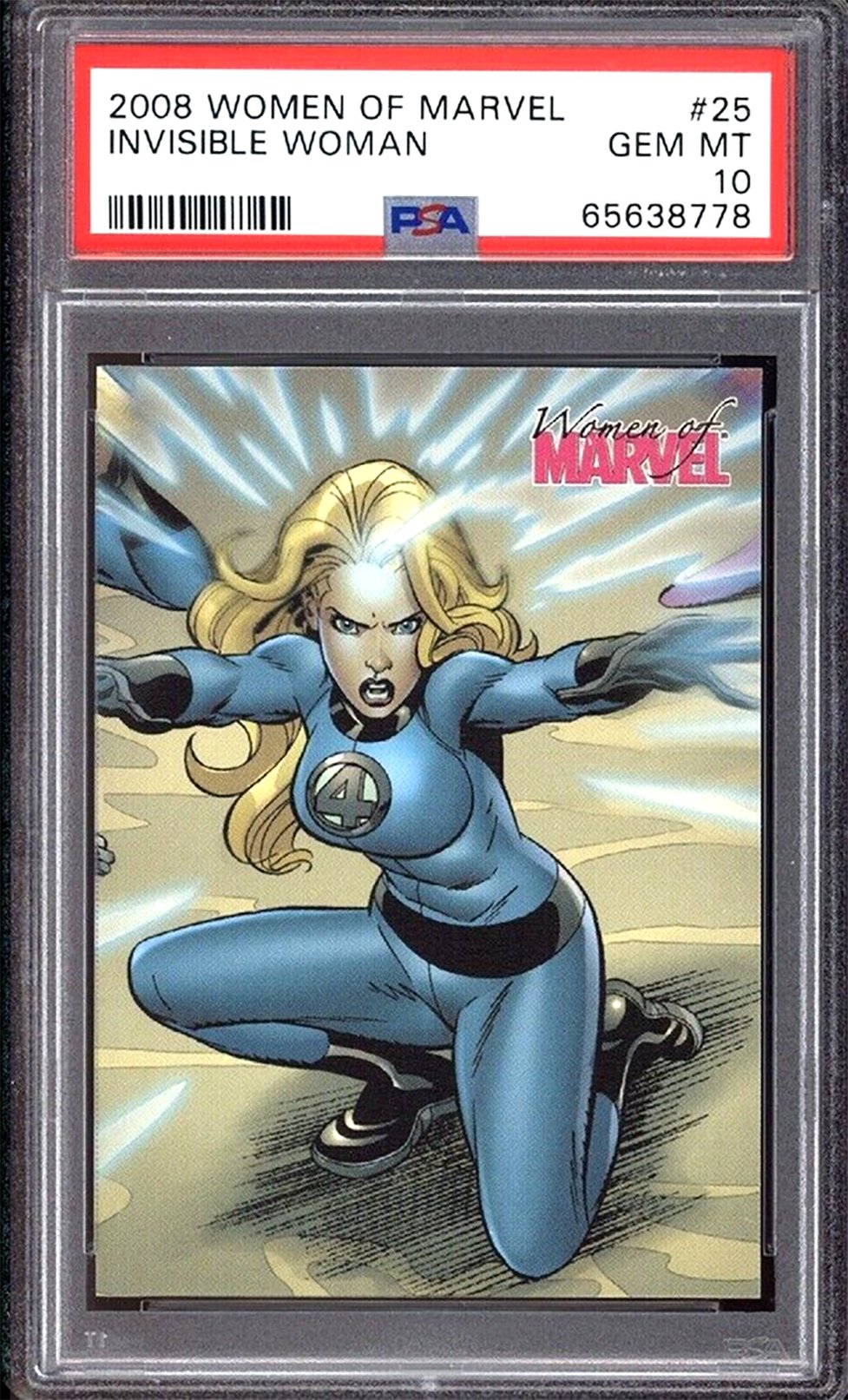 INVISIBLE WOMAN PSA 10 2008 Rittenhouse Women of Marvel #25 C3 Marvel Base Graded Cards - Hobby Gems