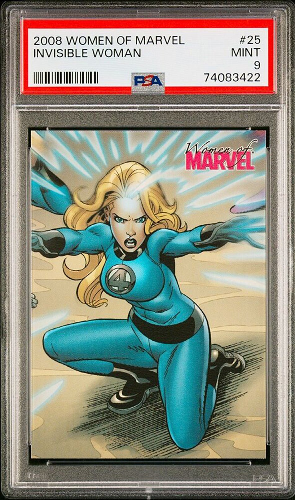 INVISIBLE WOMAN PSA 9 2008 Rittenhouse Women of Marvel #25 Marvel Base Graded Cards - Hobby Gems