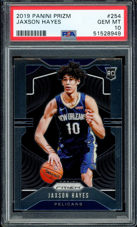 JAXSON HAYES PSA 10 2019-20 Panini Prizm RC #254 Basketball Base Graded Cards RC - Hobby Gems