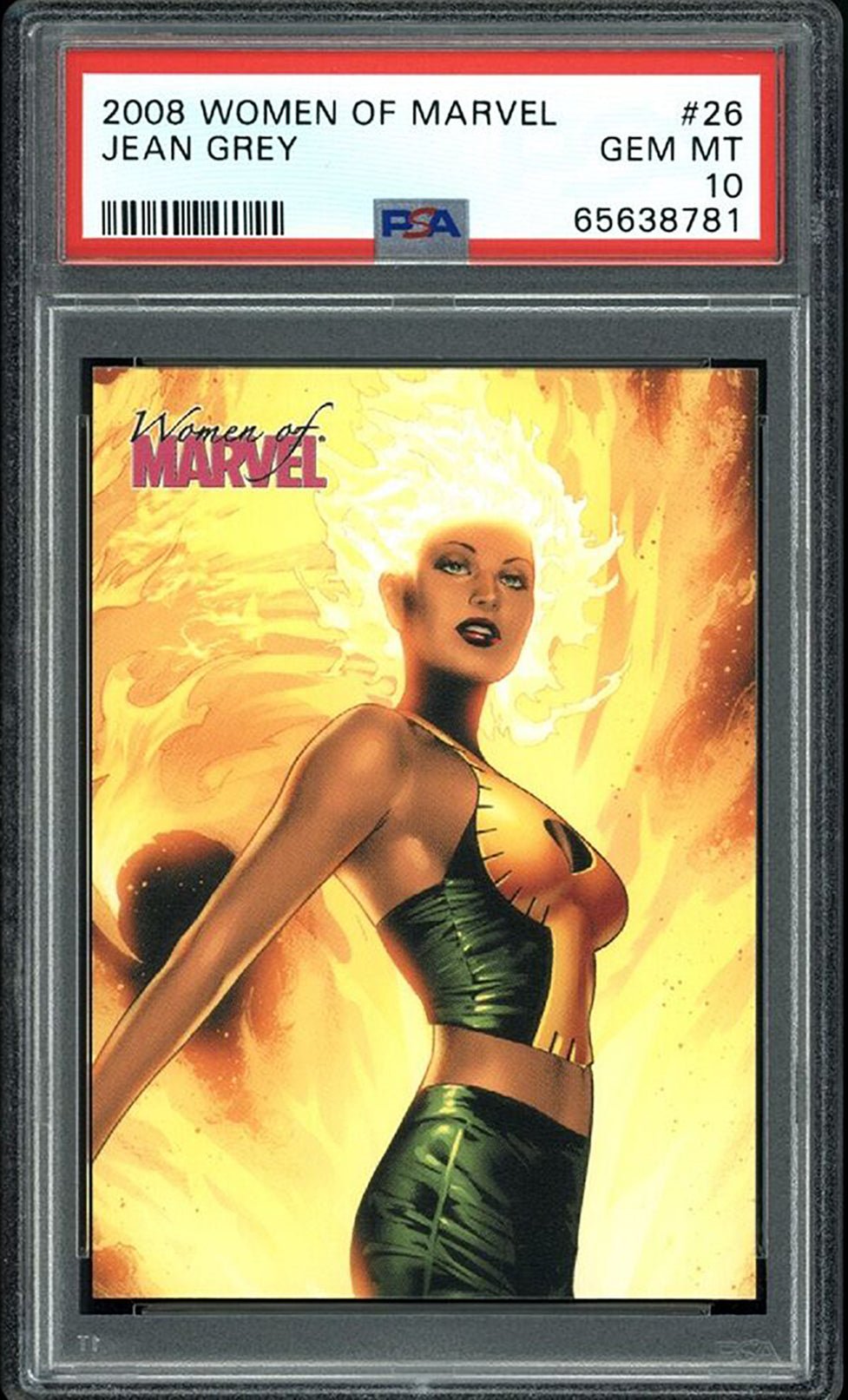 JEAN GREY PSA 10 2008 Rittenhouse Women of Marvel #26 C3 Marvel Base Graded Cards - Hobby Gems