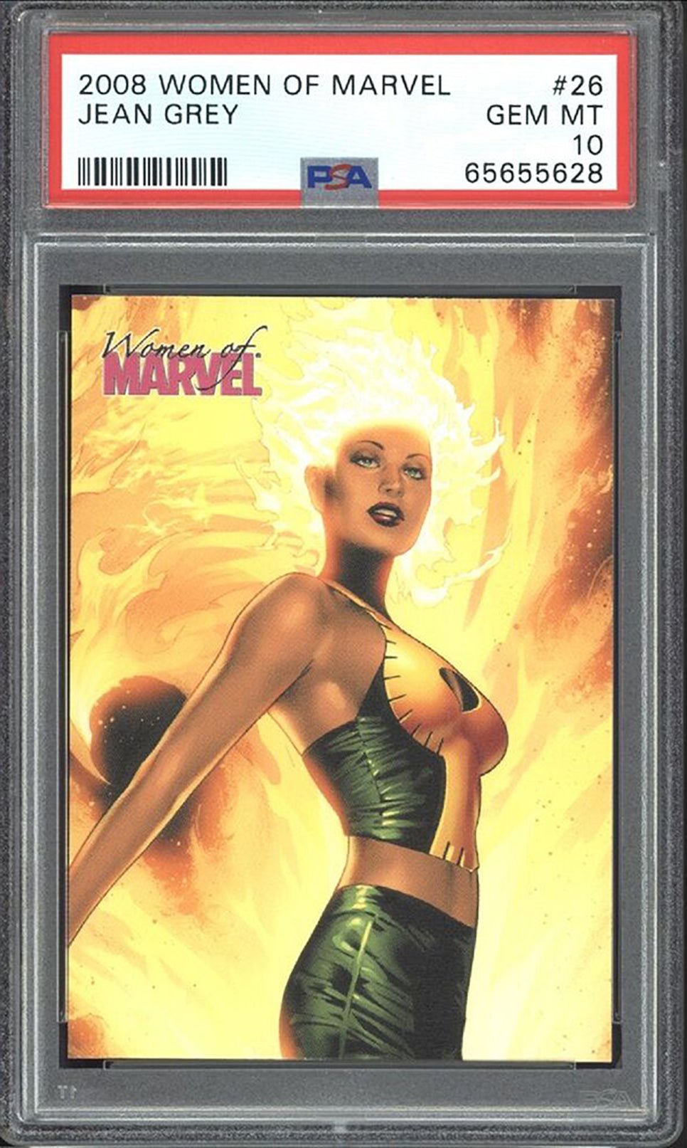 JEAN GREY PSA 10 2008 Rittenhouse Women of Marvel #26 C4 Marvel Base Graded Cards - Hobby Gems