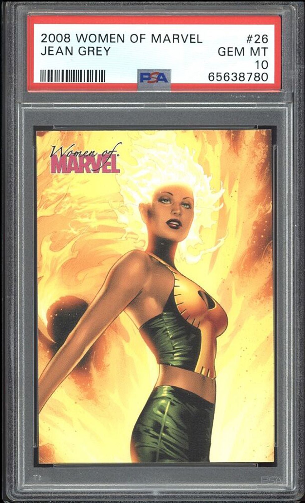 JEAN GREY PSA 10 2008 Rittenhouse Women of Marvel #26 C5 Marvel Base Graded Cards - Hobby Gems