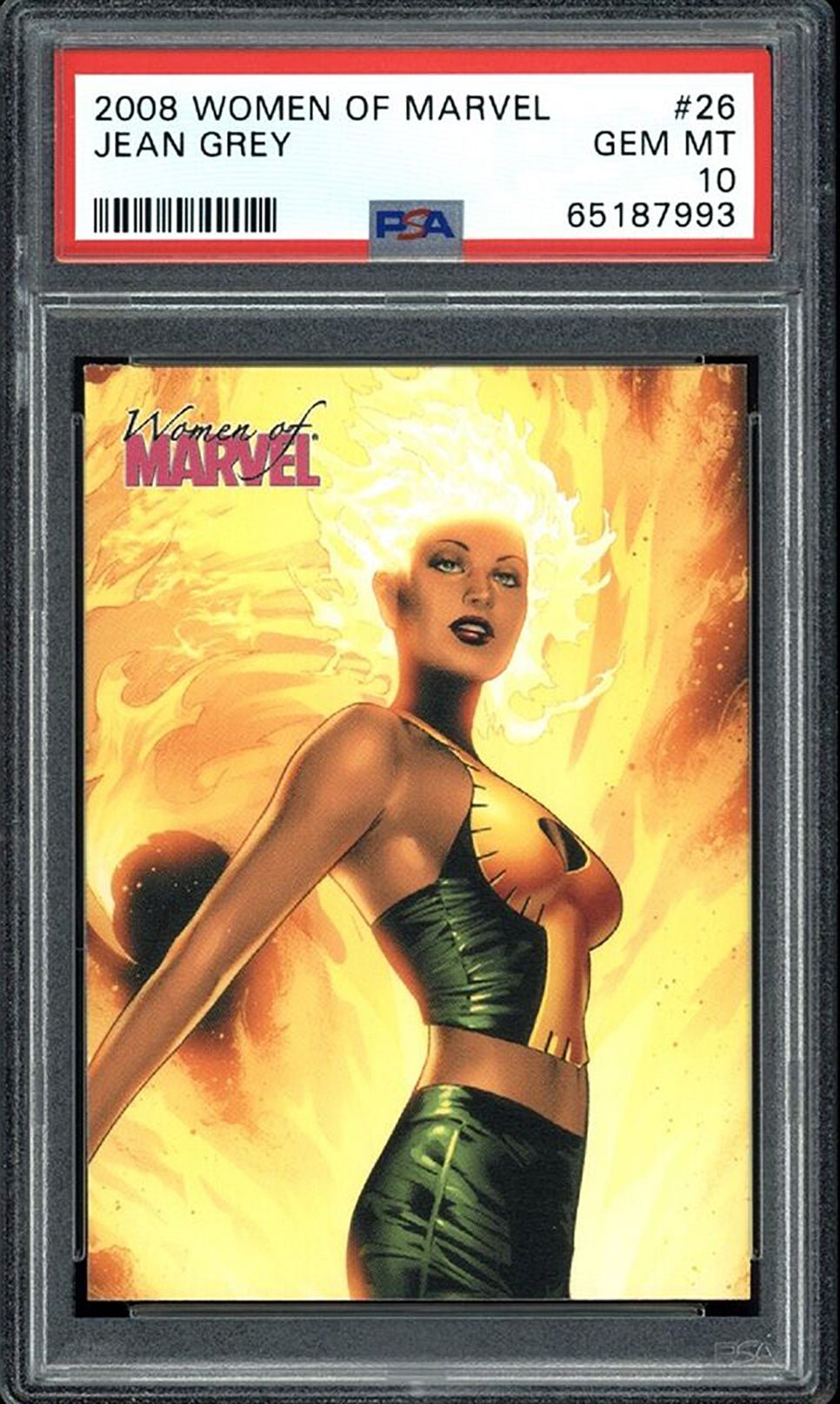 JEAN GREY PSA 10 2008 Rittenhouse Women of Marvel #26 C7 Marvel Base Graded Cards - Hobby Gems