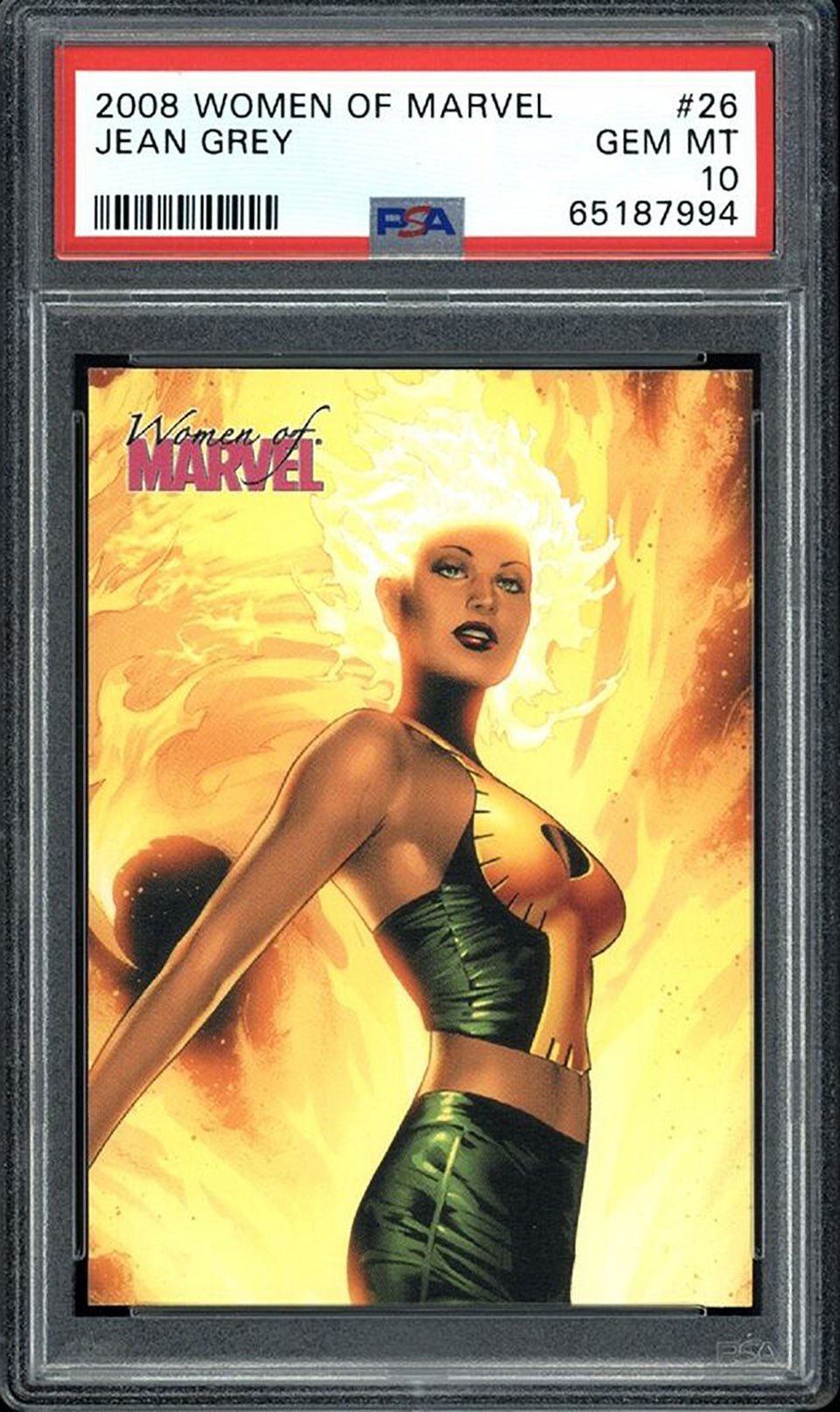 JEAN GREY PSA 10 2008 Rittenhouse Women of Marvel #26 C8 Marvel Base Graded Cards - Hobby Gems