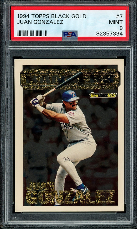 JUAN GONZALEZ PSA 9 1994 Topps Black Gold# 7 C2 Baseball Graded Cards Insert - Hobby Gems