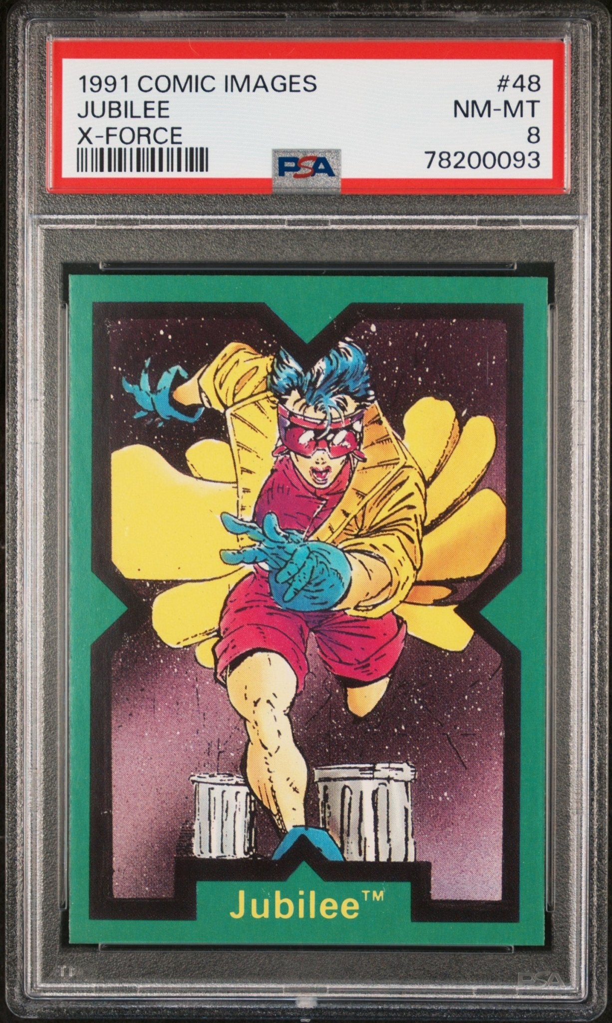 JUBILEE PSA 8 1991 Comic Images Marvel X-Force #48 Marvel Base Graded Cards - Hobby Gems