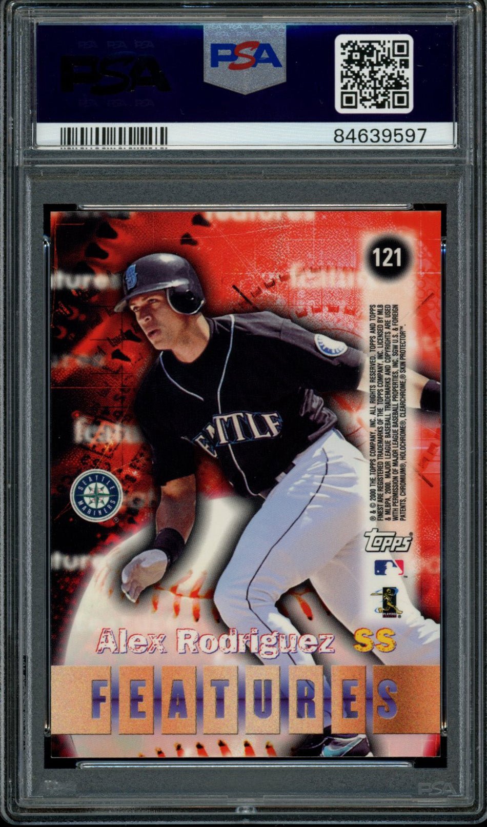 KEN GRIFFEY JR ALEX RODRIGUEZ PSA 9 2000 Topps Finest Features #121 Baseball Base Graded Cards - Hobby Gems