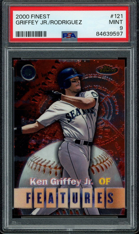 KEN GRIFFEY JR ALEX RODRIGUEZ PSA 9 2000 Topps Finest Features #121 Baseball Base Graded Cards - Hobby Gems