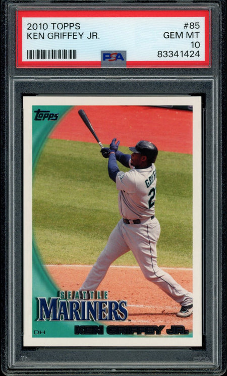 KEN GRIFFEY JR PSA 10 2010 Topps #85 Baseball Base Graded Cards - Hobby Gems