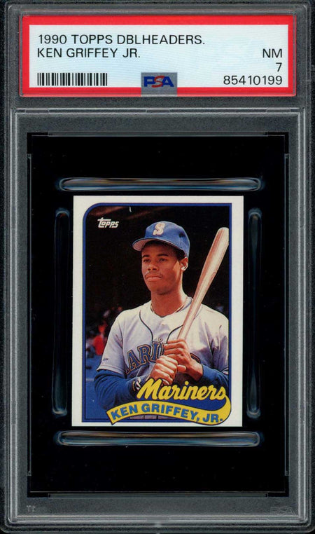 KEN GRIFFEY JR PSA 7 1990 Topps Doubleheaders Baseball Base Graded Cards - Hobby Gems