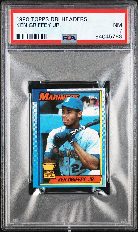 KEN GRIFFEY JR PSA 7 1990 Topps Doubleheaders C2 Baseball Base Graded Cards - Hobby Gems