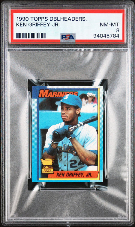 KEN GRIFFEY JR PSA 8 1990 Topps Doubleheaders Baseball Base Graded Cards - Hobby Gems