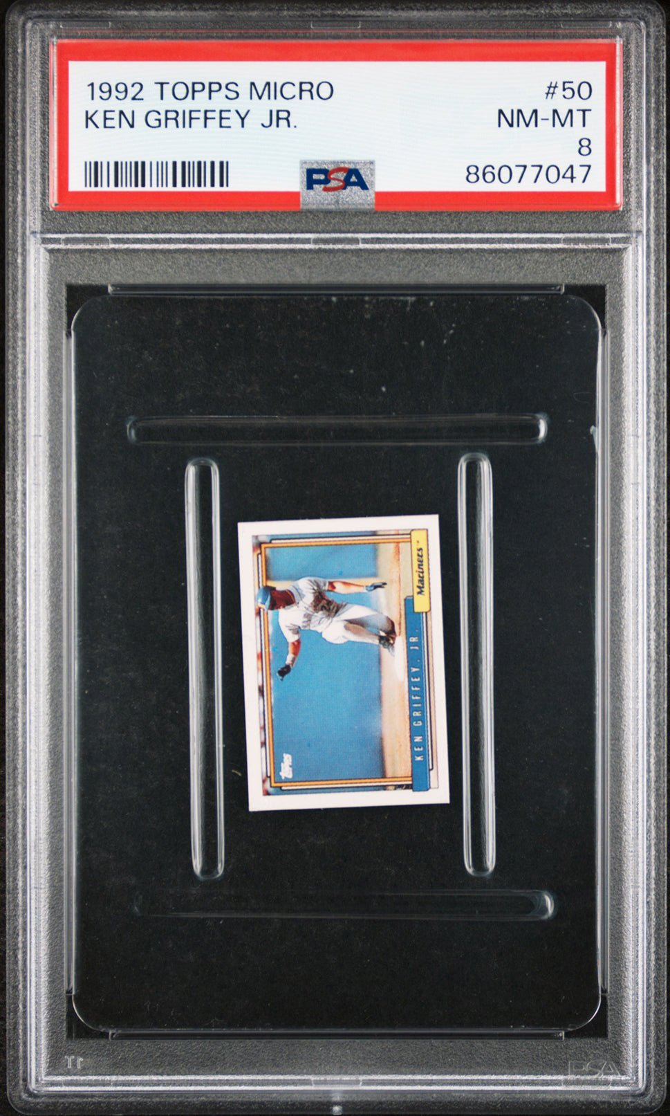 KEN GRIFFEY JR PSA 8 1992 Topps Micro #50 Baseball Base Graded Cards - Hobby Gems