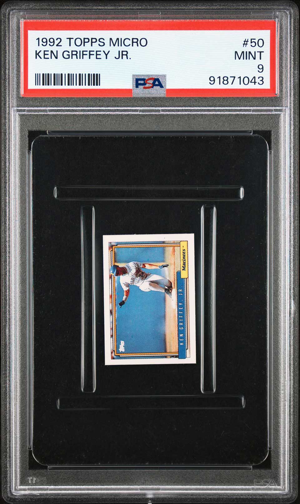 KEN GRIFFEY JR PSA 9 1992 Topps Micro #50 C4 Baseball Base Graded Cards - Hobby Gems