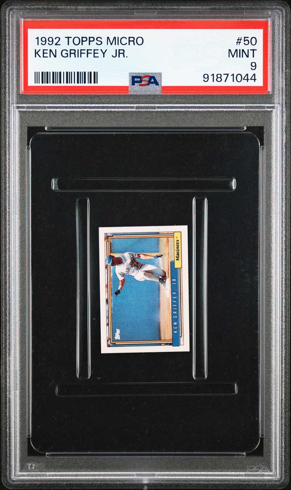 KEN GRIFFEY JR PSA 9 1992 Topps Micro #50 C5 Baseball Base Graded Cards - Hobby Gems