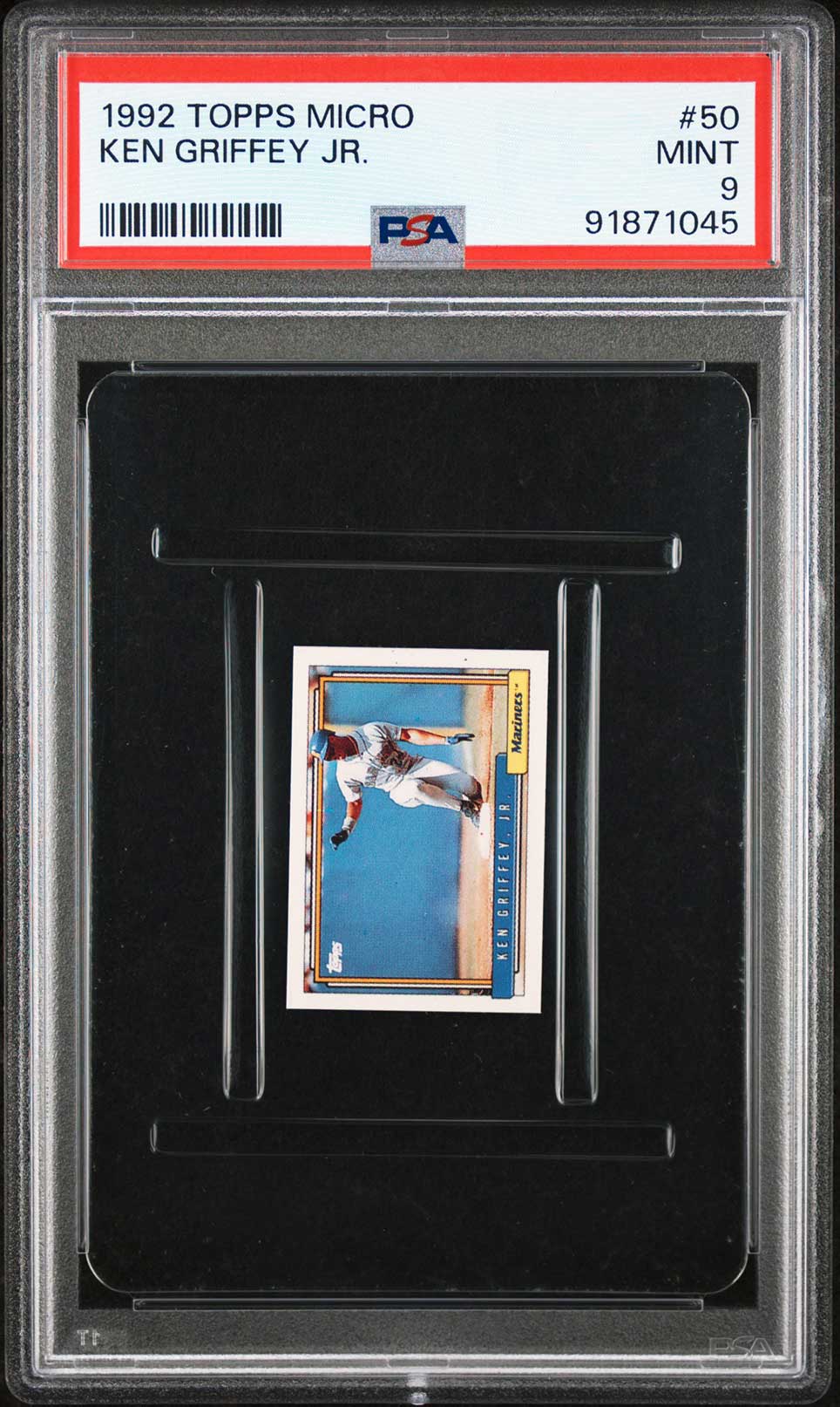 KEN GRIFFEY JR PSA 9 1992 Topps Micro #50 C6 Baseball Base Graded Cards - Hobby Gems